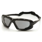 Pyramex SBG5020DT Highlander Plus Safety Glasses Black Foam-Lined Frame Gray Anti-Fog Lens