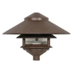 Satco SF76-635 1 Light - 9" Pathway Light - Two Louver - Large Hood - Old Bronze Finish