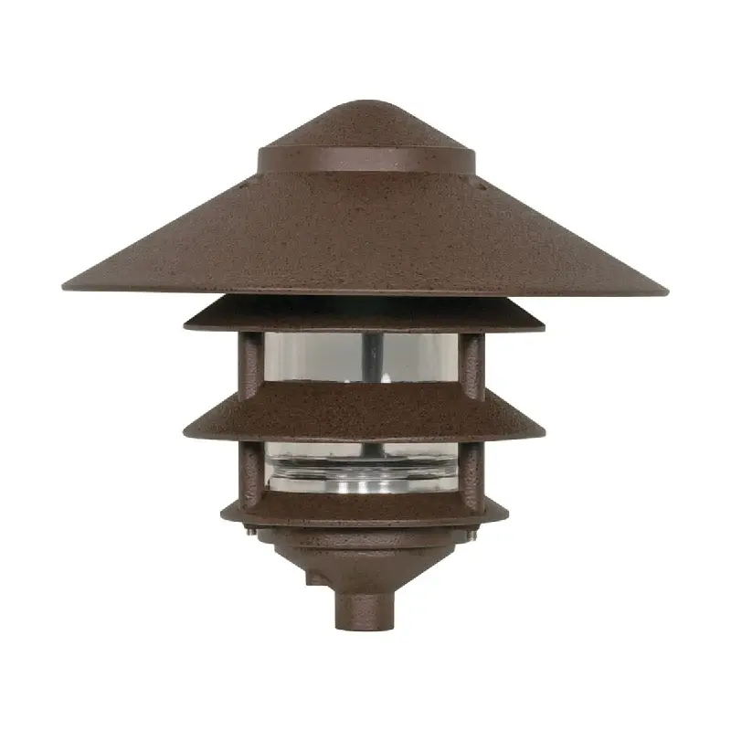 SF76-637.webp Satco SF76-637 1 Light - 9" Pathway Light - Three Louver - Large Hood - Old Bronze Finish - Image 1