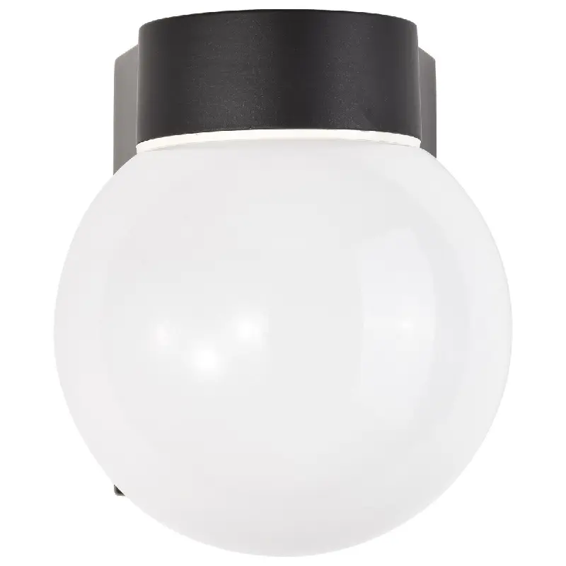 SF77-140.2 Satco SF77-140 1 Light - 8" Utility Wall with White Glass - Black Finish - Image 3