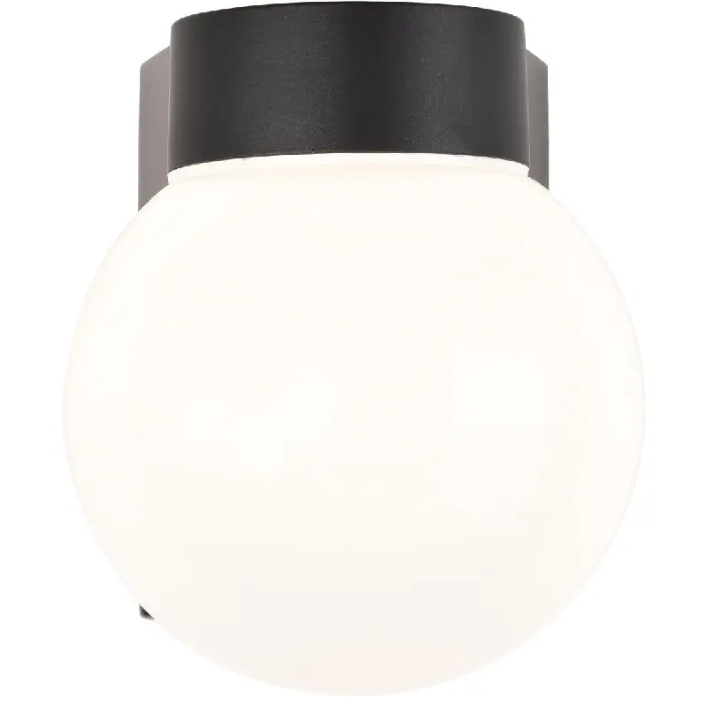 SF77-140.3 Satco SF77-140 1 Light - 8" Utility Wall with White Glass - Black Finish - Image 4