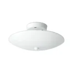 Satco SF77-823 2 Light - 12" Flush with White Round Glass - White Finish