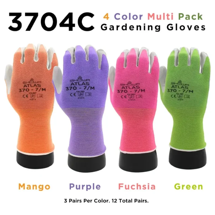 SHOWA 3704C General Purpose Nitrile Palm Coating Glove - Size 7 - M - 12 Pairs - Image 2