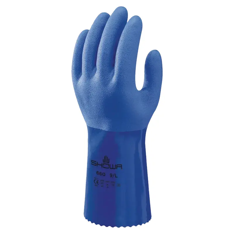 SHOWA 660.2 SHOWA 660 Triple Dipped PVC Coating Chemical Protection Gloves - Size 10 - XL - 12 Pairs - Image 2