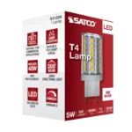 Satco S11234 5 Watt; JCD LED; Clear; 3000K; G9 Base; 120 Volt