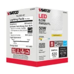 Satco S29405 6.5 Watt; PAR20 LED; 2700K; 40 deg. Beam Angle; Medium base; 120 Volt