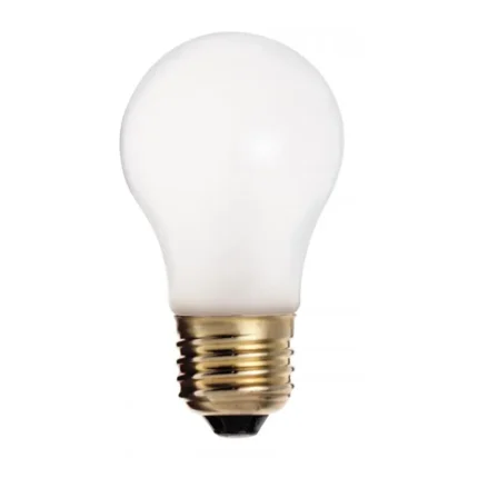 Satco S4881 40 Watt A15 Incandescent; Frost; 2500 Average rated hours; 265 Lumens; Medium base; 130 Volt; Shatter Proof