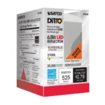 Satco S9630 6.5 Watt; LED R20; 2700K; 107 deg. Beam Angle; Medium base; 120 Volt; Dimmable