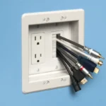 Arlington TVBR505KGC Two-Gang Recessed TV Box® Kit for Power and Low Voltage - Image 3