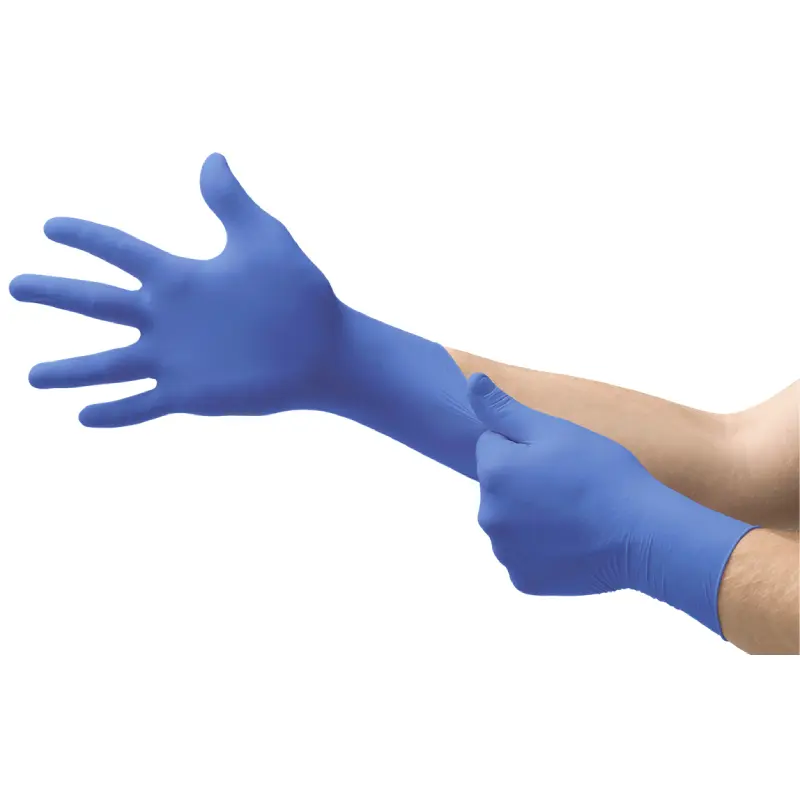 UF-524 Ansell UF-524 Microflex Ultraform Nitrile Disposable Exam Gloves, Ergoform Ergonomic - Size 8.5 - ML - Box of 300 - Image 2