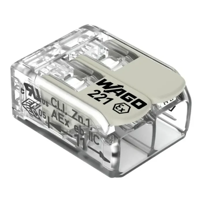 WAGO 221-482 Ex Range Compact Splicing Connector - 221 Series 12 AWG Lever Connector - Image 1