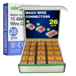 WAGO 221 Series 26pc 10 AWG Compact Splicing Wire Connectors Assortment
