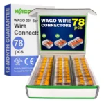 WAGO 221 Series 78pc Compact Splicing Wire Connectors Assortment