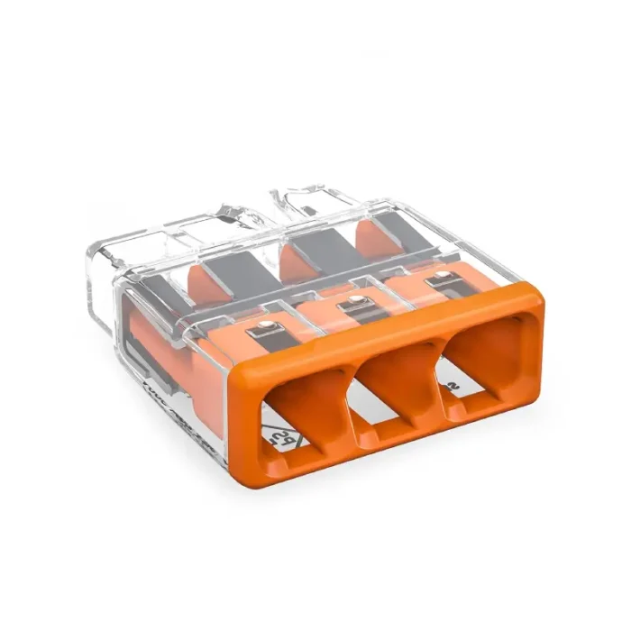 WAGO 2773-403 Compact Pushwire Connector - 2773 Series 12 AWG Push Connector - Image 1